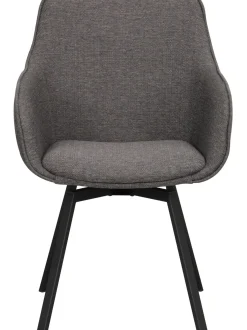 Silla Tapizada Con Reposabrazos Giratoria Alison