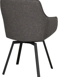 Silla Tapizada Con Reposabrazos Giratoria Alison