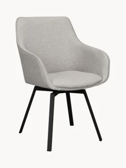 Silla Tapizada Con Reposabrazos Giratoria Alison