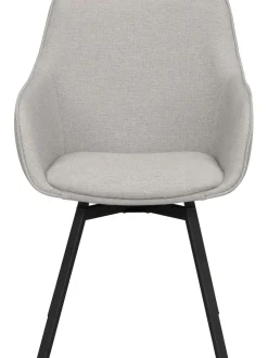 Silla Tapizada Con Reposabrazos Giratoria Alison