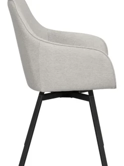 Silla Tapizada Con Reposabrazos Giratoria Alison