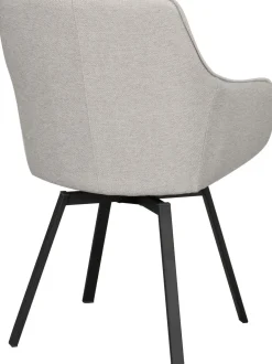 Silla Tapizada Con Reposabrazos Giratoria Alison