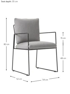 Silla Tapizada De Metal Wayne