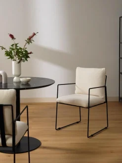 Silla Tapizada De Metal Wayne