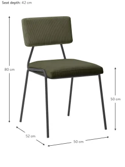 Silla Tapizada En Pana Mats, 2 Uds.