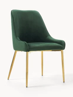 Silla Tapizada En Terciopelo Ava