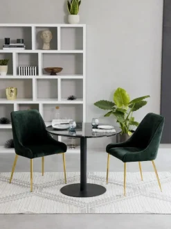 Silla Tapizada En Terciopelo Ava