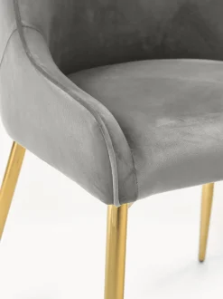 Silla Tapizada En Terciopelo Ava