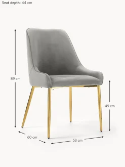 Silla Tapizada En Terciopelo Ava