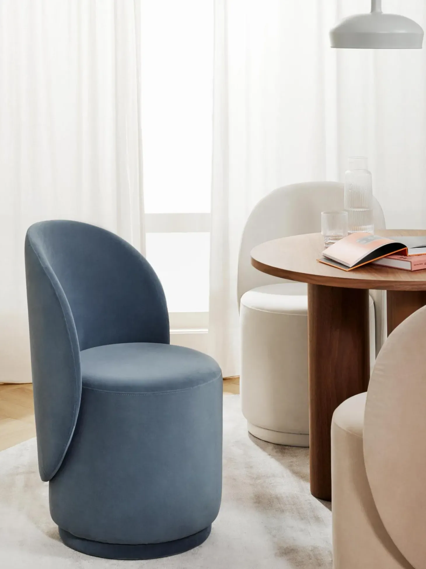 Silla Tapizada En Terciopelo Zeyno