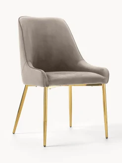 Silla Tapizada En Terciopelo Ava