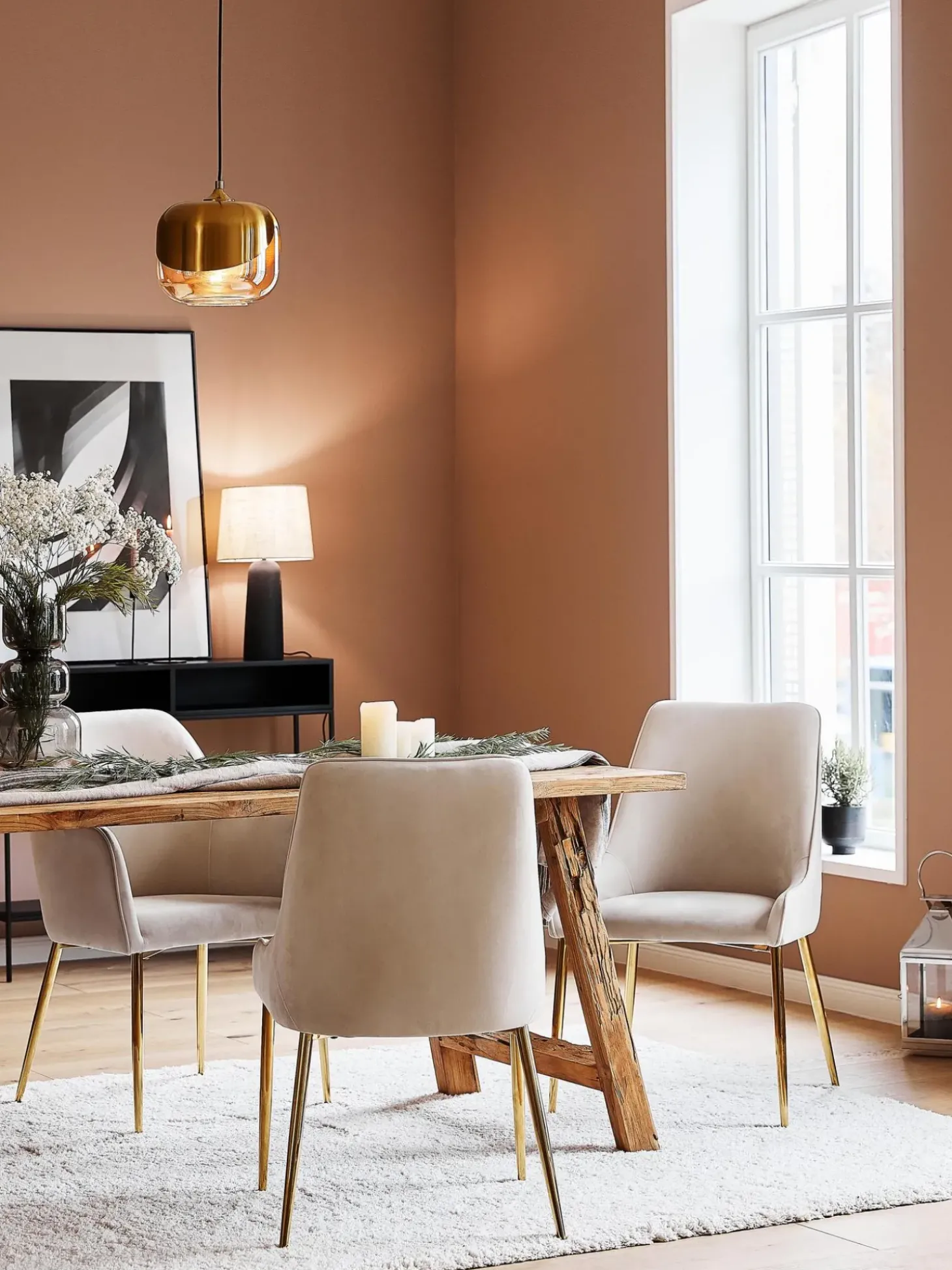 Silla Tapizada En Terciopelo Ava