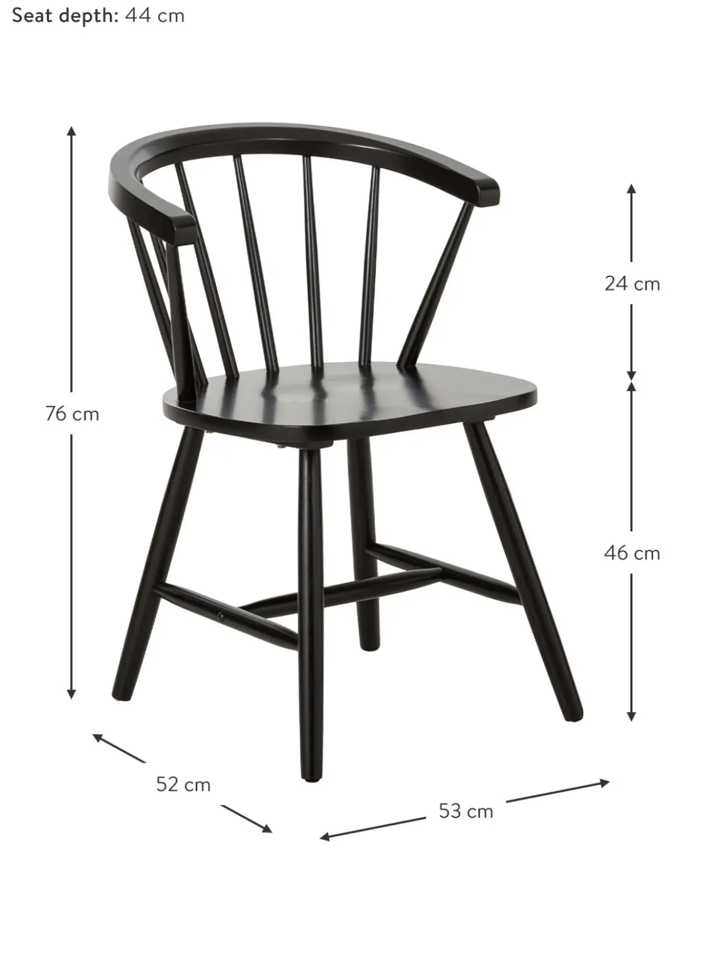 Sillas Con Reposabrazos De Madera Windsor Megan, 2 Uds.