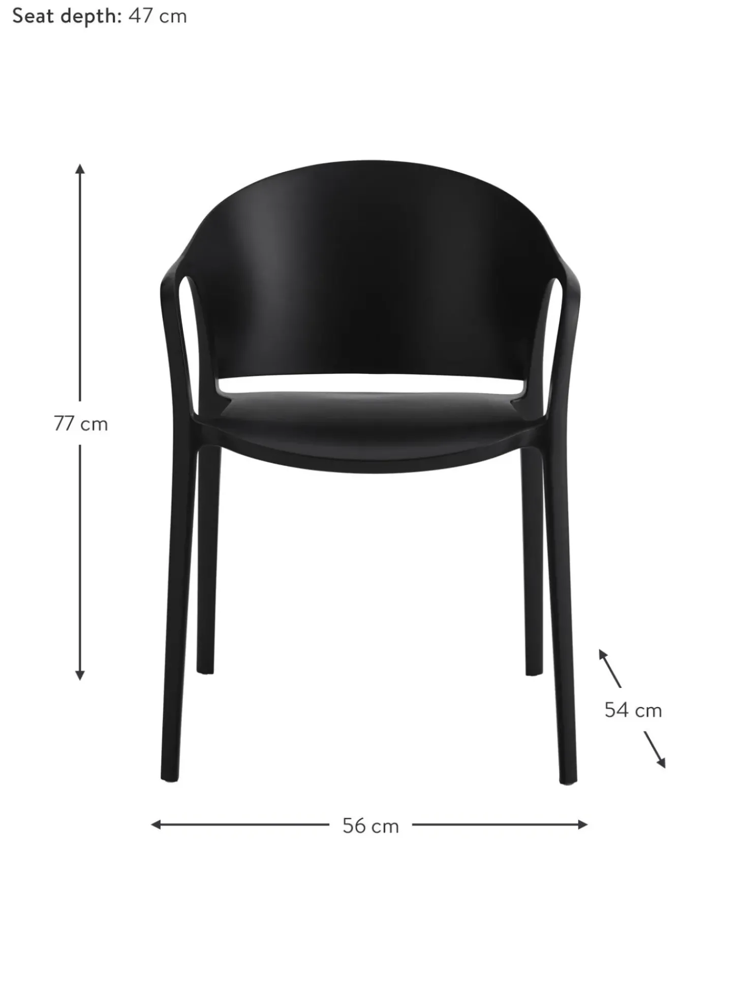 Sillas Con Reposabrazos De Plastico Monti, 2 Uds.