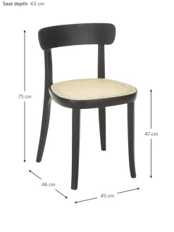 Sillas De Madera Con Tejido Vienes Richie, 2 Uds.