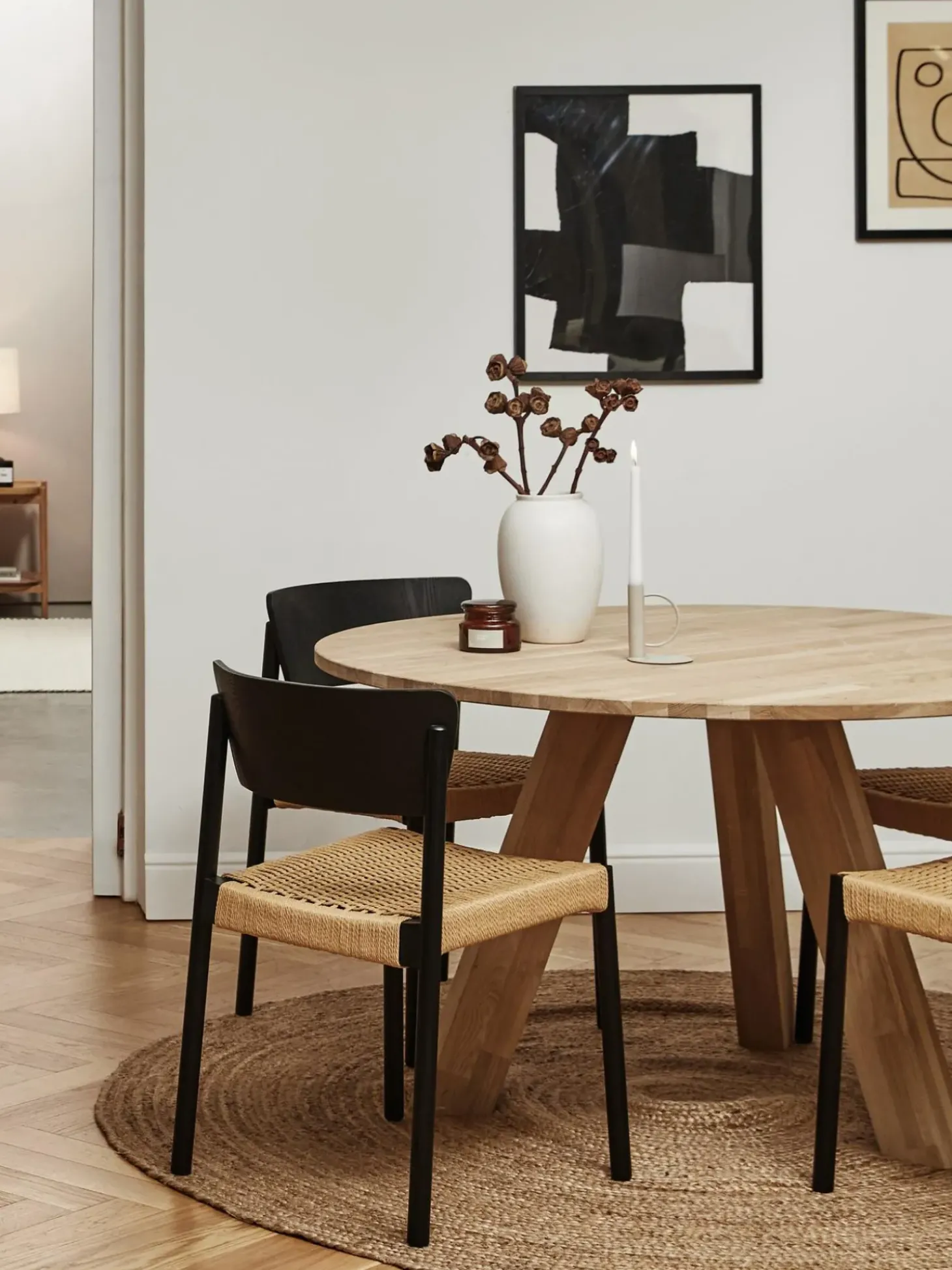 Sillas De Madera Y Ratan Danny, 2 Uds.