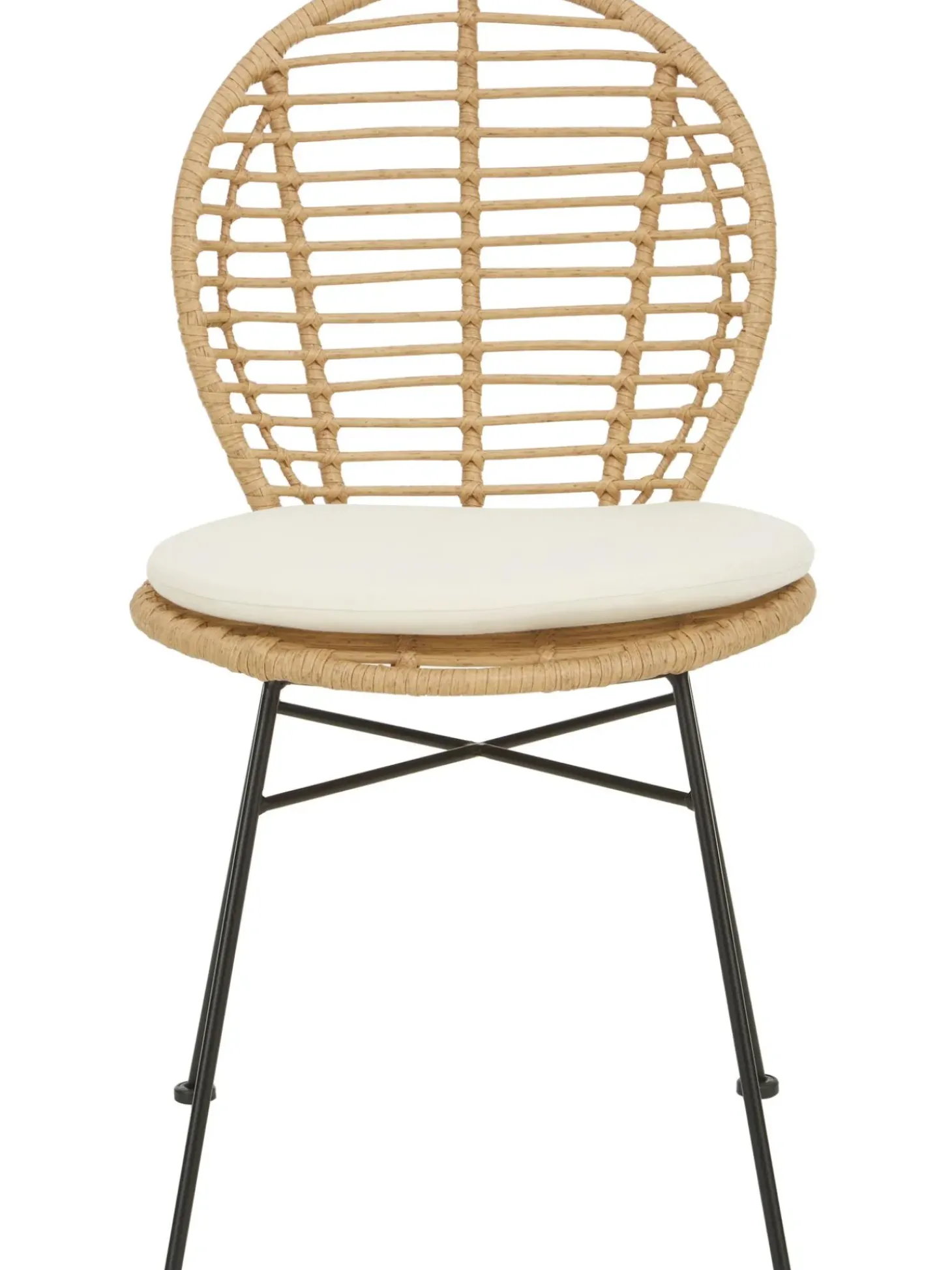 Sillas De Ratan Con Cojin Cordula, 2 Uds.