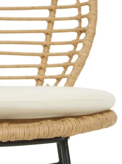 Sillas De Ratan Con Cojin Cordula, 2 Uds.