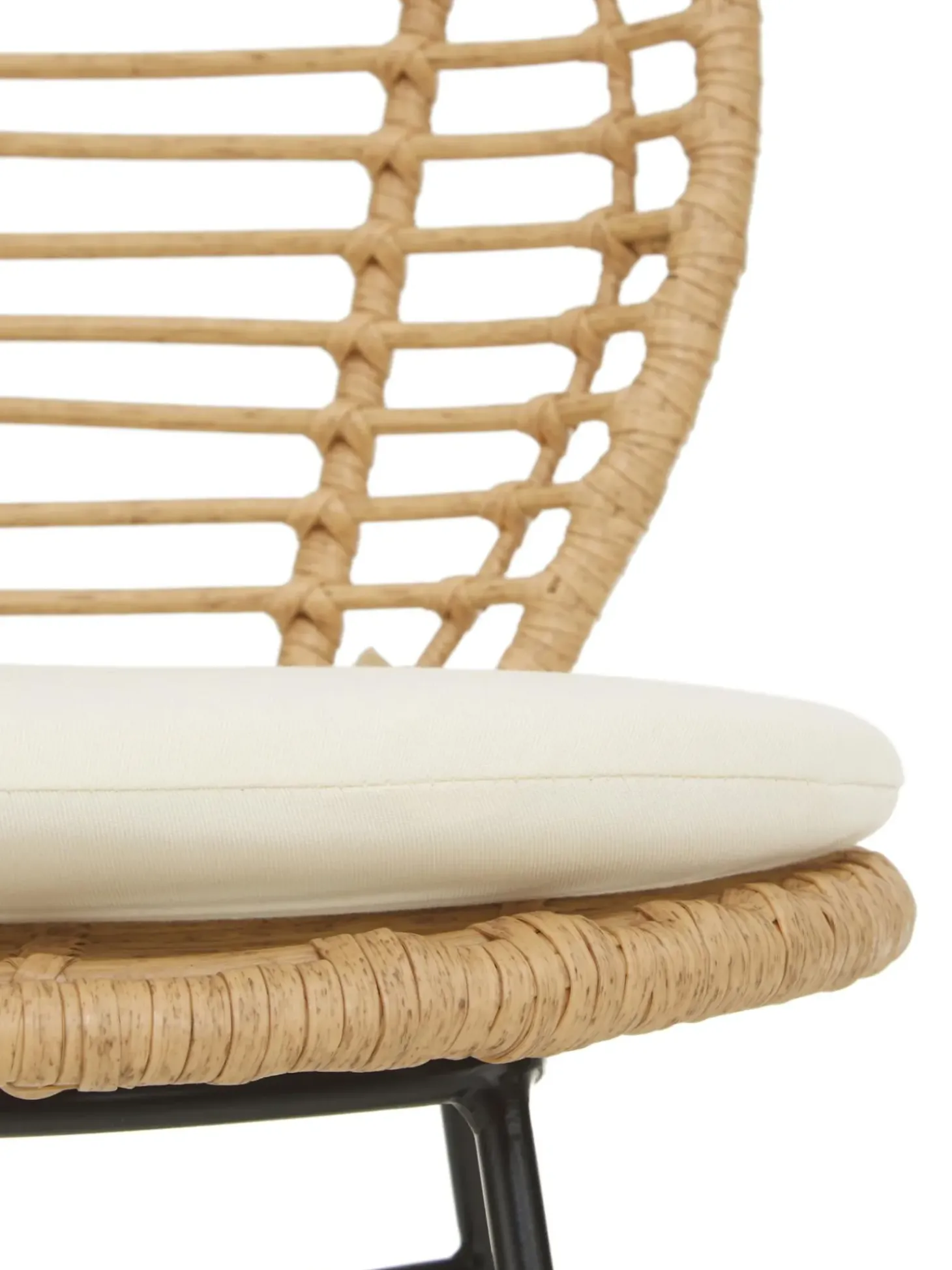 Sillas De Ratan Con Cojin Cordula, 2 Uds.