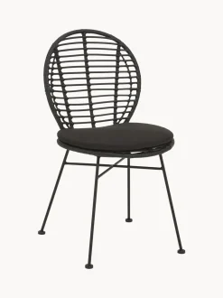 Sillas De Ratan Con Cojin Cordula, 2 Uds.