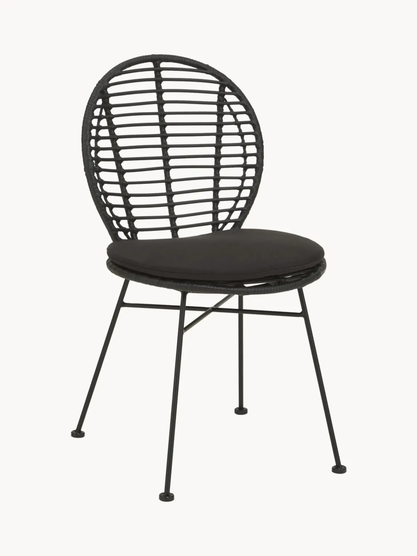 Sillas De Ratan Con Cojin Cordula, 2 Uds.