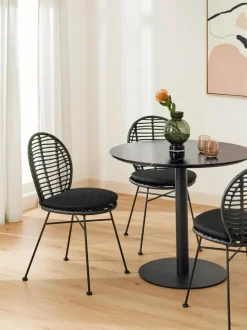 Sillas De Ratan Con Cojin Cordula, 2 Uds.