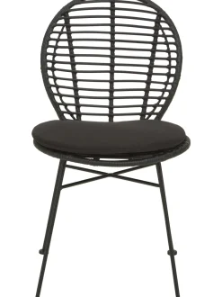 Sillas De Ratan Con Cojin Cordula, 2 Uds.