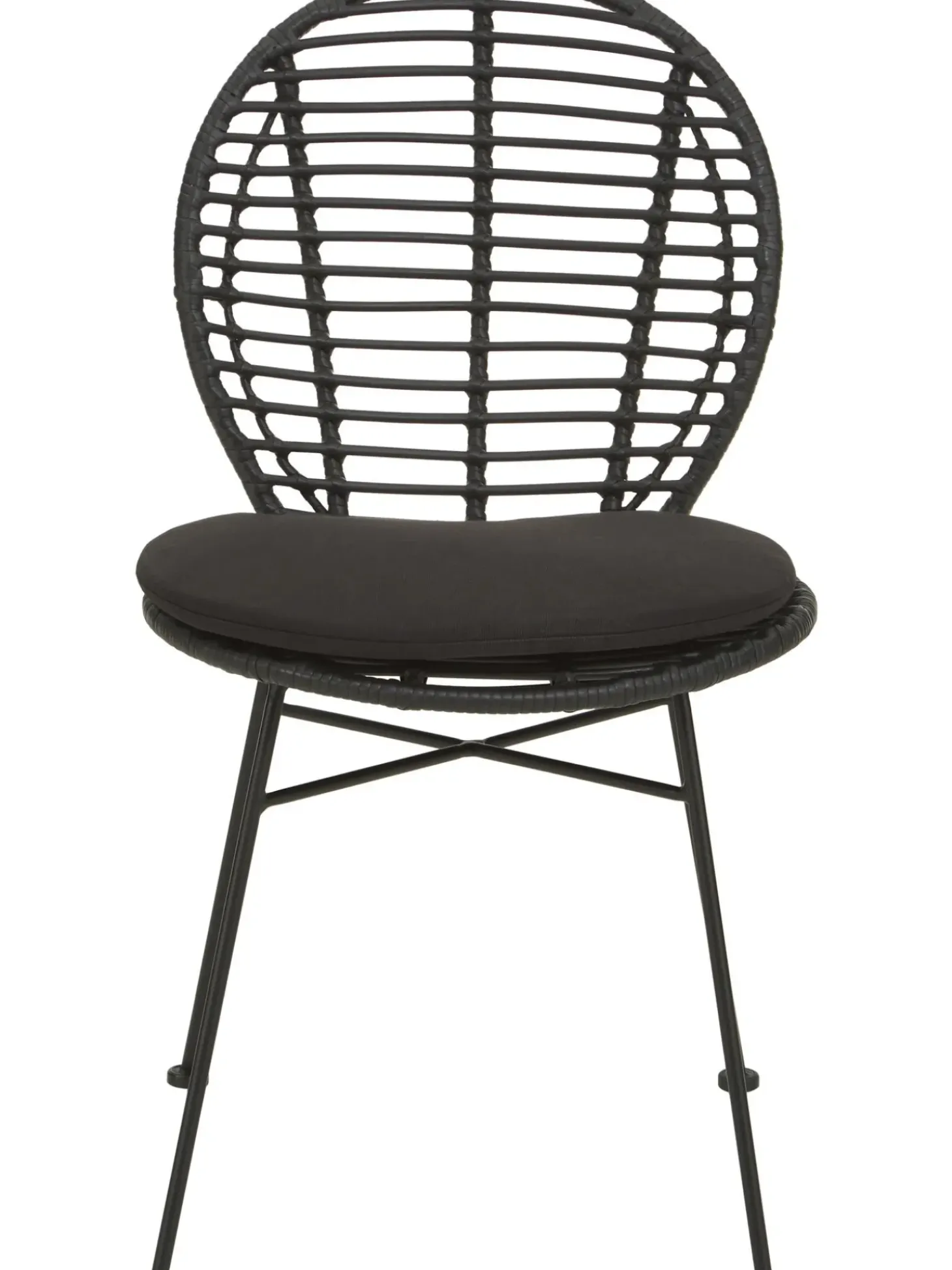 Sillas De Ratan Con Cojin Cordula, 2 Uds.