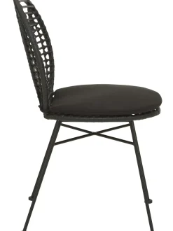 Sillas De Ratan Con Cojin Cordula, 2 Uds.