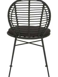 Sillas De Ratan Con Cojin Cordula, 2 Uds.