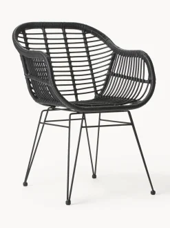 Sillas De Ratan Con Reposabrazos Costa, 2 Uds.