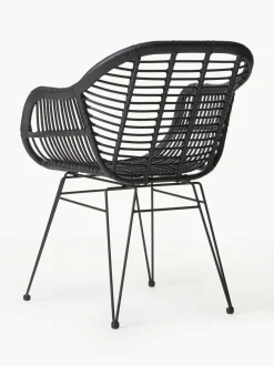 Sillas De Ratan Con Reposabrazos Costa, 2 Uds.