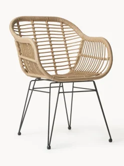 Sillas De Ratan Con Reposabrazos Costa, 2 Uds.