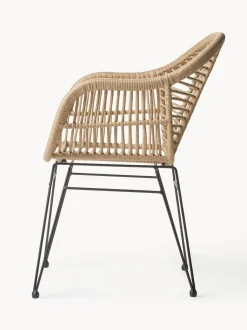 Sillas De Ratan Con Reposabrazos Costa, 2 Uds.