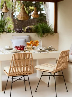 Sillas De Ratan Costa, 2 Uds.