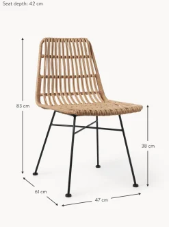 Sillas De Ratan Costa, 2 Uds.