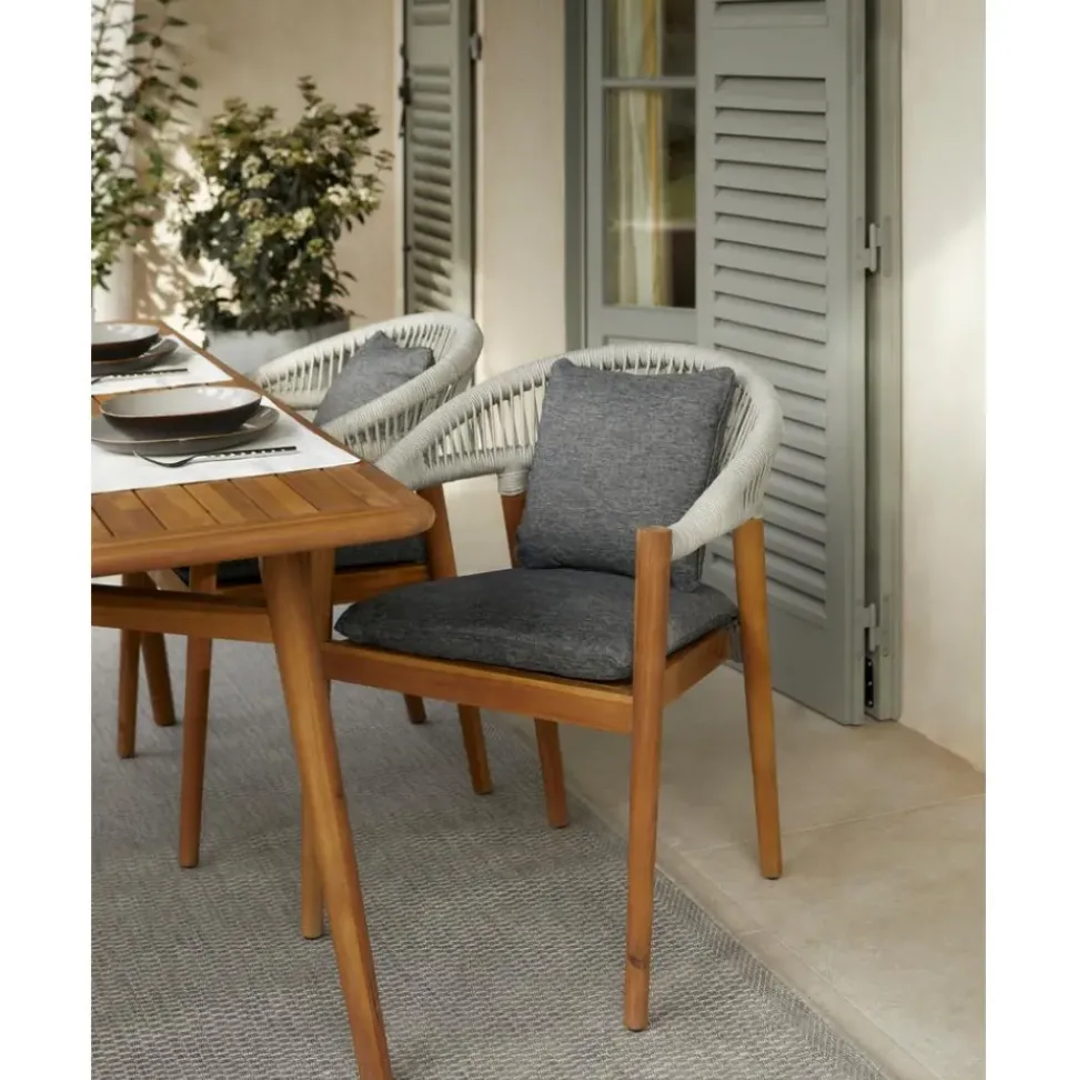 Sillas Para Exterior De Madera De Acacia Malmo 2 Uds.