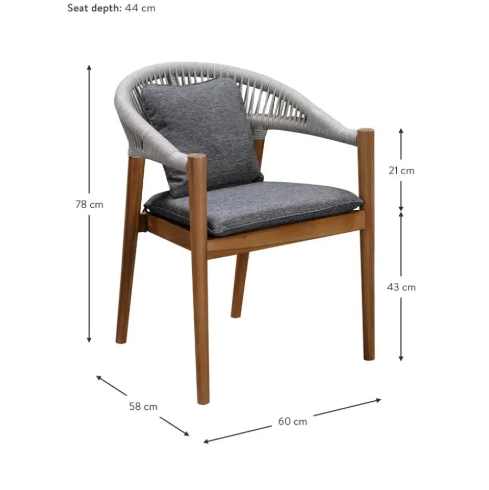 Sillas Para Exterior De Madera De Acacia Malmo 2 Uds.