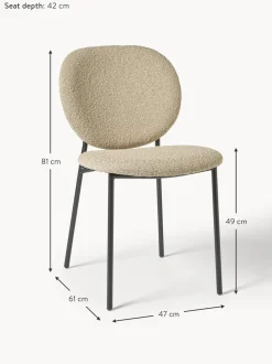 Sillas Tapizada En Tejido Boucle Ulrica, 2 Uds.