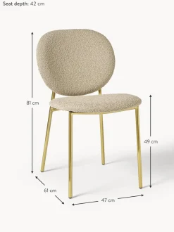 Sillas Tapizada En Tejido Boucle Ulrica, 2 Uds.