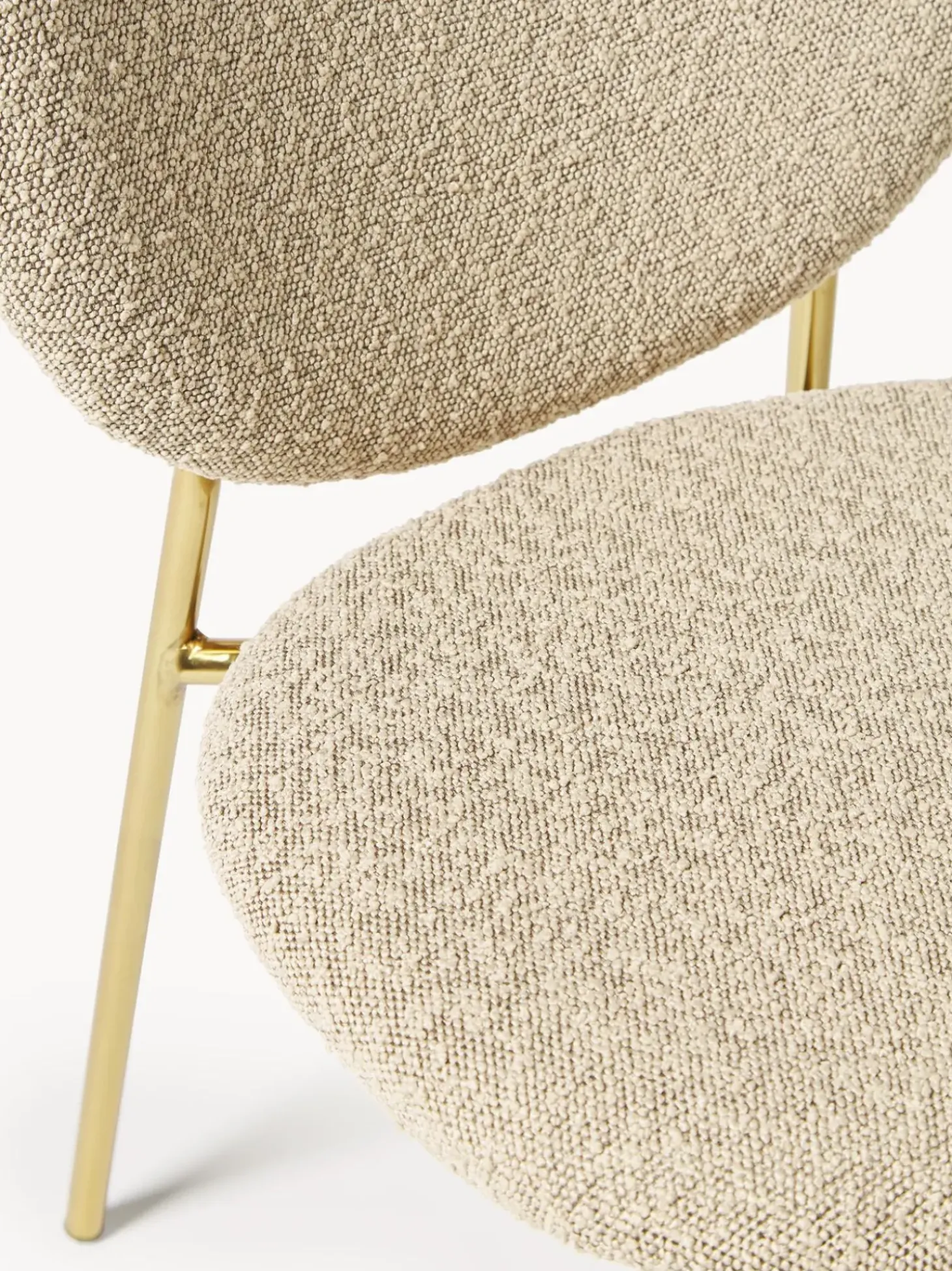 Sillas Tapizada En Tejido Boucle Ulrica, 2 Uds.