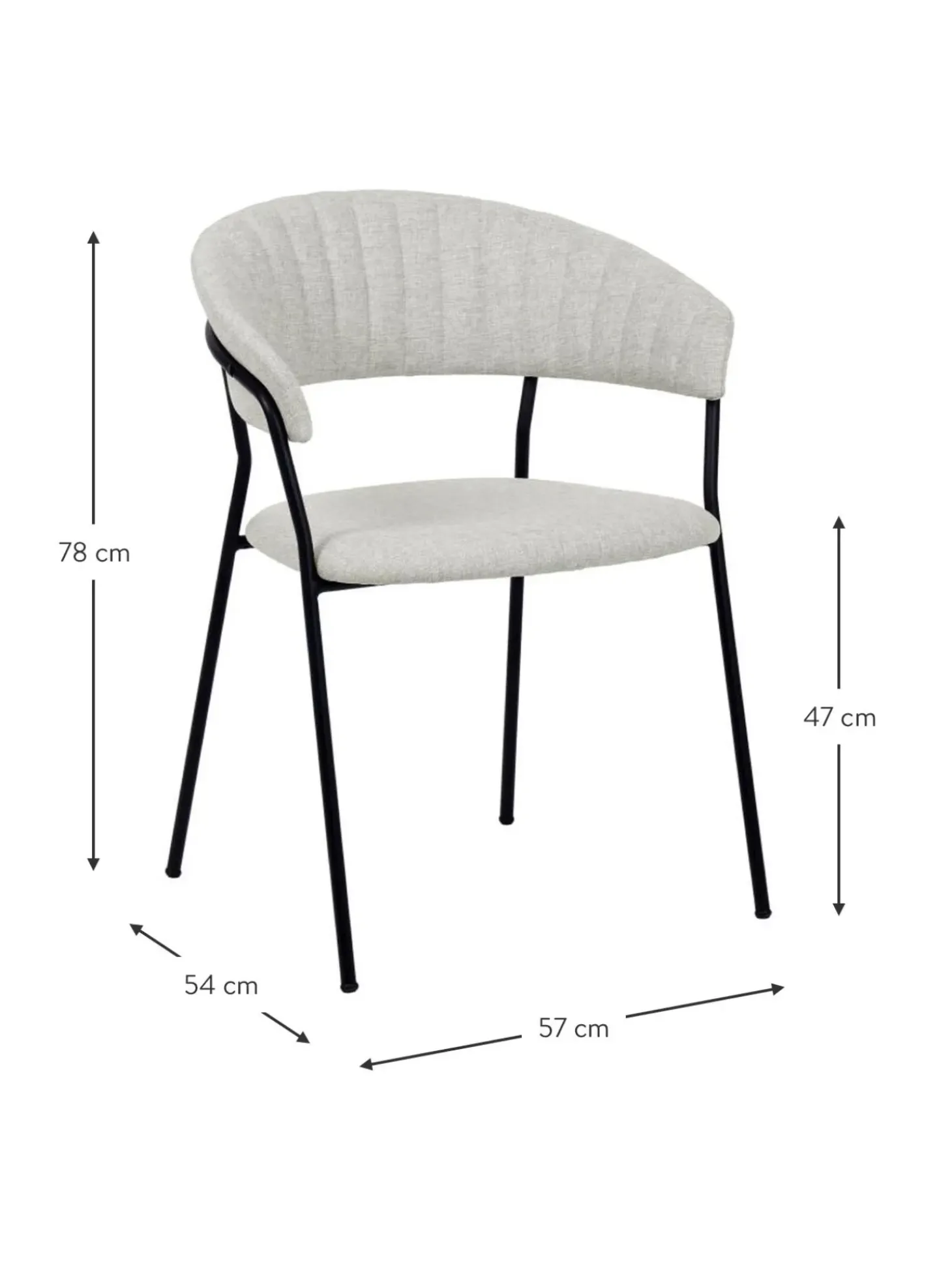 Sillas Tapizadas Belle, 2 Uds.