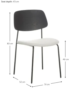Sillas Tapizadas Con Asiento Tapizado Nadja, 2 Uds.
