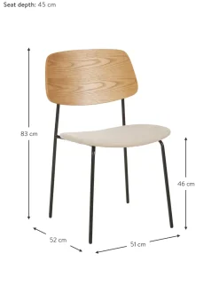 Sillas Tapizadas Con Asiento Tapizado Nadja, 2 Uds.