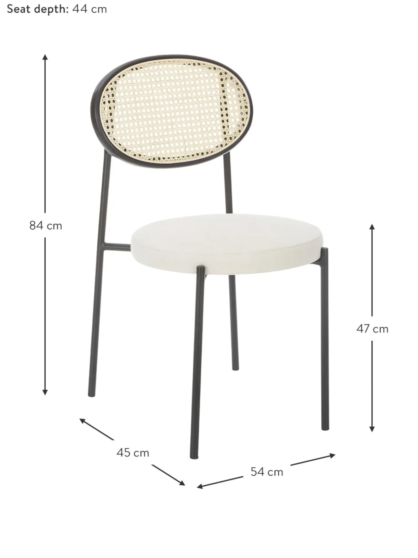 Sillas Tapizadas Con Tejido Vienes Remy, 2 Uds.