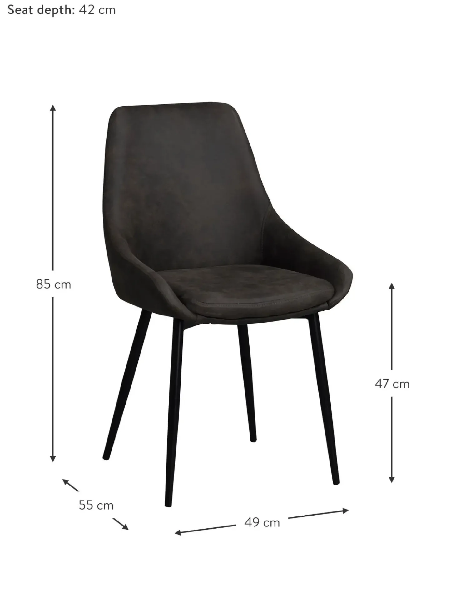 Sillas Tapizadas En Cuero Sintetico Sierra, 2 Uds.