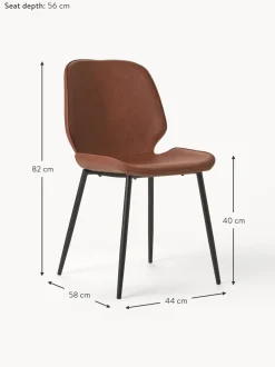 Sillas Tapizadas En Cuero Sintetico Louis, 2 Uds.