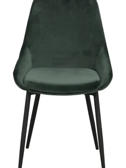 Sillas Tapizadas En Terciopelo Sierra, 2 Uds.