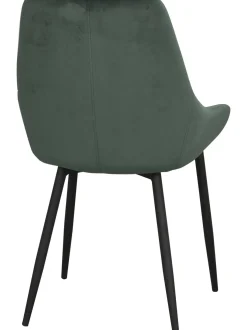 Sillas Tapizadas En Terciopelo Sierra, 2 Uds.