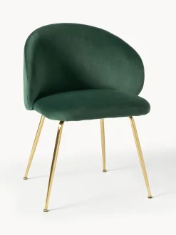 Sillas Tapizadas En Terciopelo Luisa, 2 Uds.